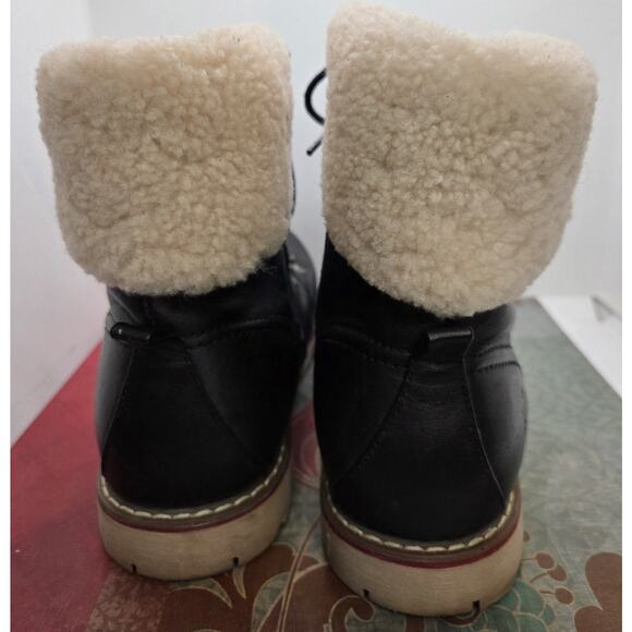 Royal Canadian Boots Size 10 Black Lethbridge Waterproof Leather Shearling Zips - Picture 3 of 15